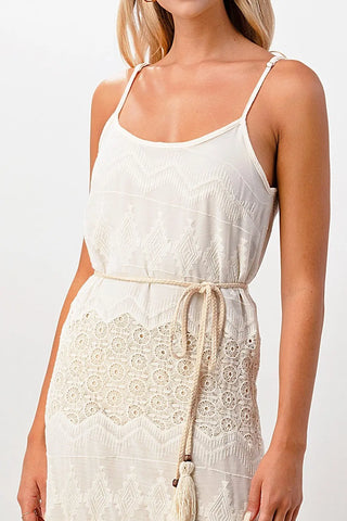 Aztec Embroidered Maxi Dress by Indigo Arrowwood