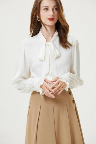 Gardenia Silk Blouse by Fangyan