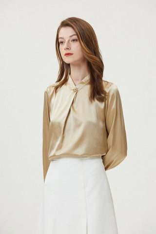 Marigold Silk Blouse by Fangyan