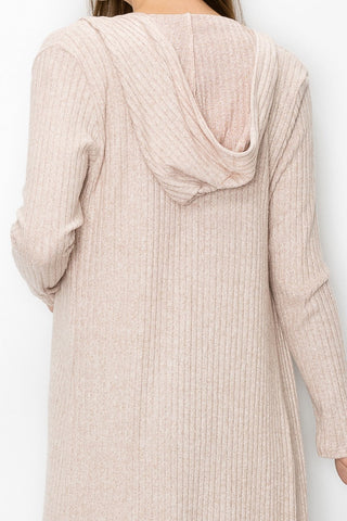 Long Sleeve Hooded Light Cardigan