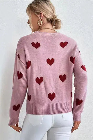 Heart Sweater - Romantic Knit Pullover by Jade Icarus