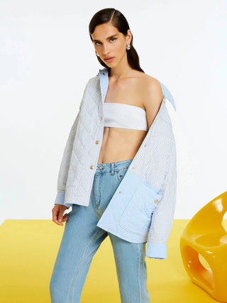 Quilted Oversized Shirt Jacket - Statement Outerwear by Monique Store