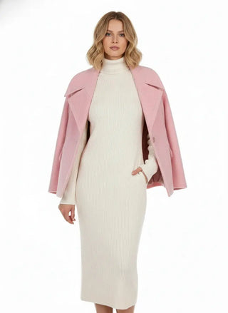 Wide Lapel Collar Coat by Monique Store