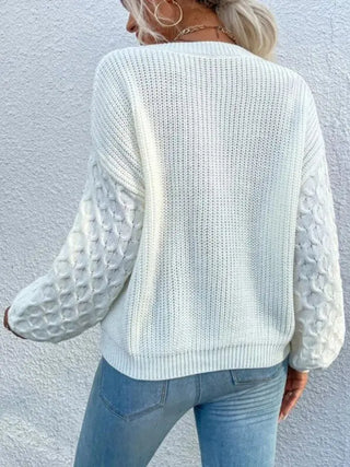 Heart Knit Sweater - Romantic Pullover by Jade Icarus