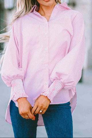 Pnk button down shirt front view
