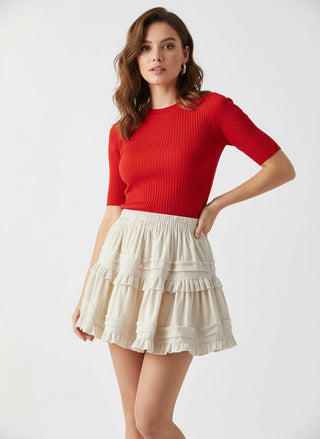 Ruffle mini skirt