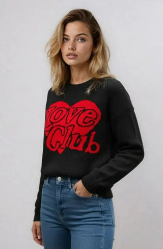 Love Club Heart Knit Sweater by Jade Icarus