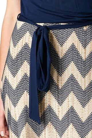 Chevron Bohemian Dotted Print Sleeveless Long Maxi Dress by SurelyMine