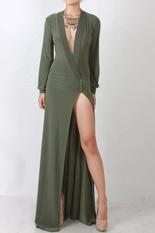 Bella Rosa Slit Maxi Dress by SurelyMine