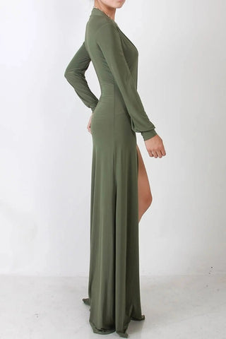 Bella Rosa Slit Maxi Dress by SurelyMine