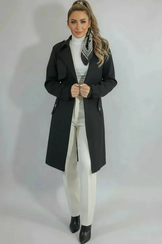 Faux Suede Trench Coat by SurelyMine