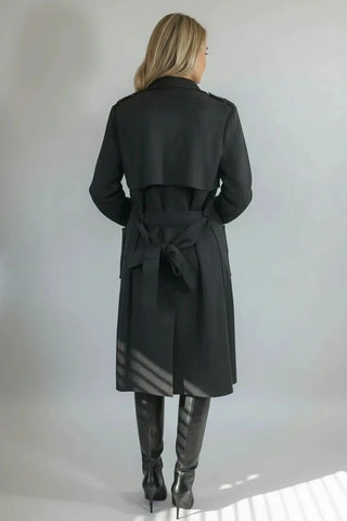 Faux Suede Trench Coat by SurelyMine
