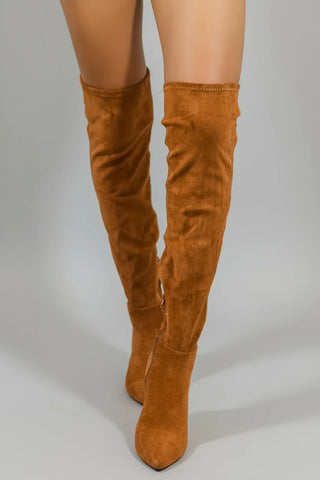 Set The Bar Pointed Toe Knee High Boots