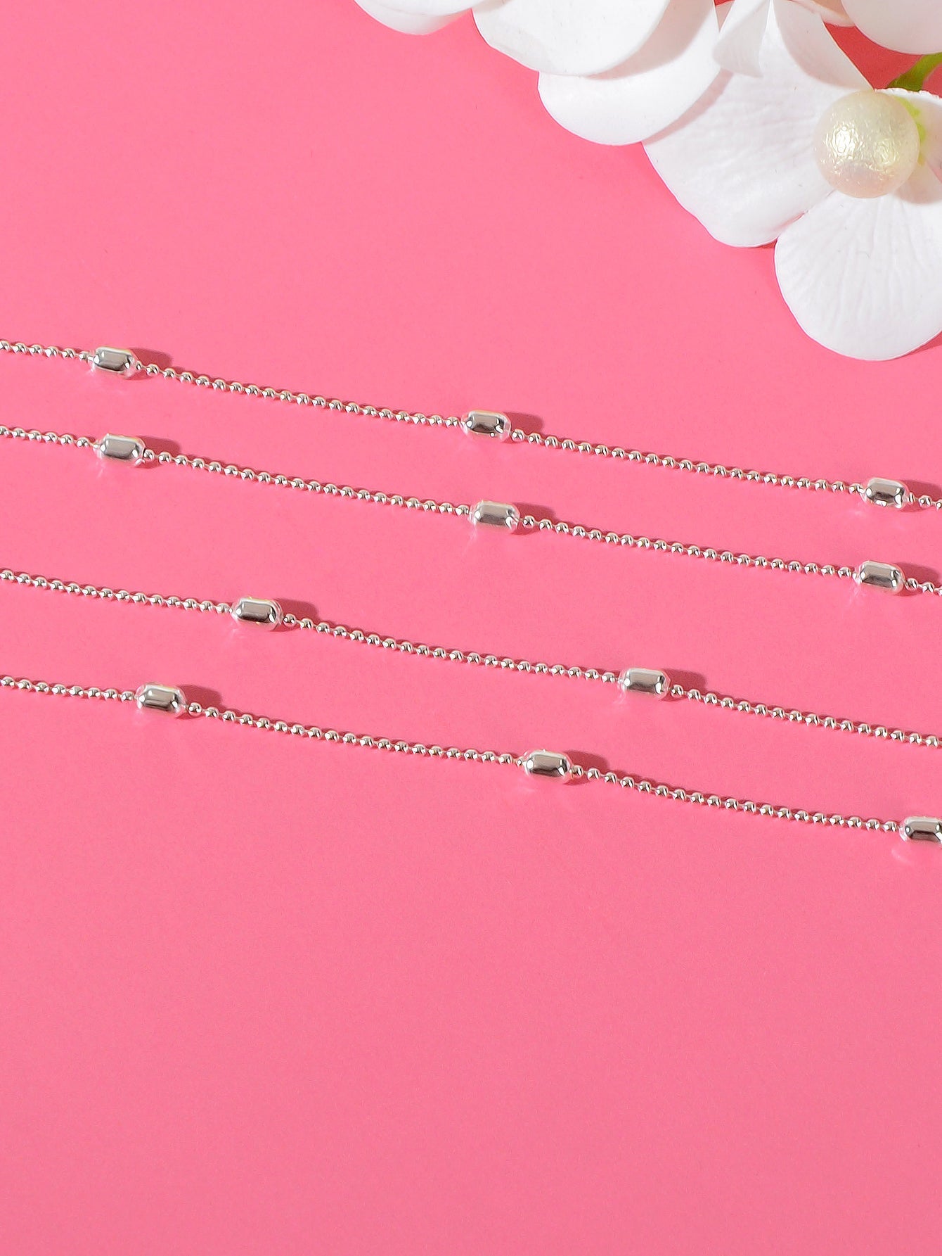 2pcs Double layer Chain Beach Anklets Valentine's Matching Couple Best