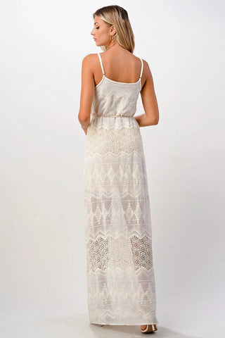 Aztec Embroidered Maxi Dress by Indigo Arrowwood