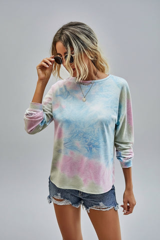 Tie Dye Open Back Sweatshirt