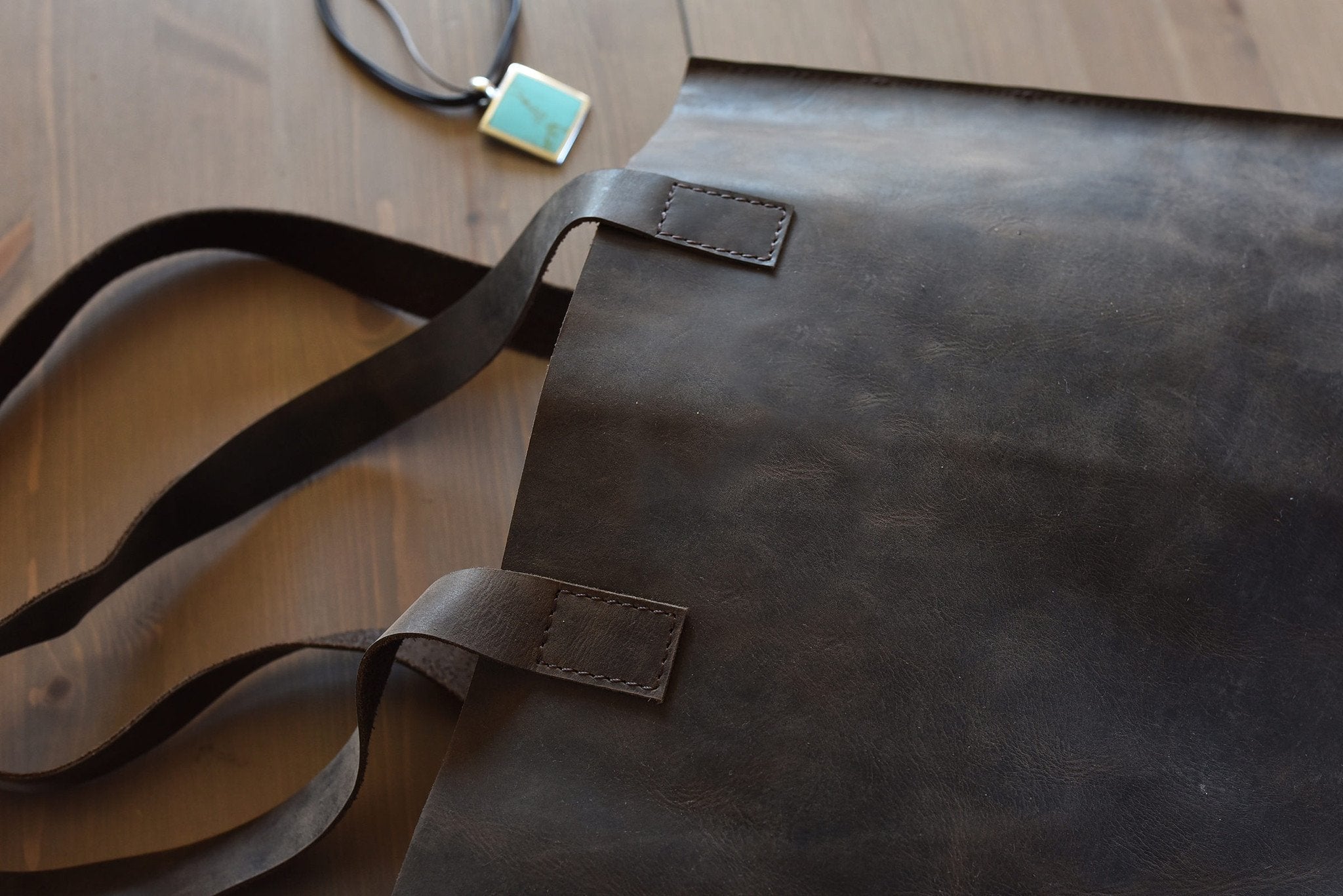 Raw Edge Leather Tote - Vintage Mocha Handbag