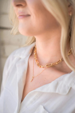 Frances Paperclip Necklace by Bead and Bond