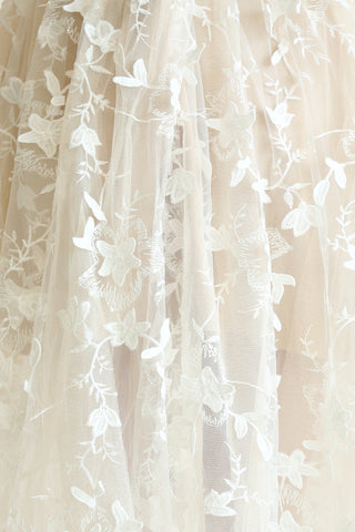 Narelle 3d Floral Embroidered Lace Fabric Dress