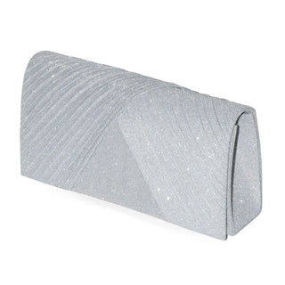 Glitter Evening Bag with Pleats by Periwinkle Zeus