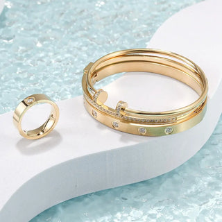 Layered Bangle Ring Set by Lavender Phoebe
