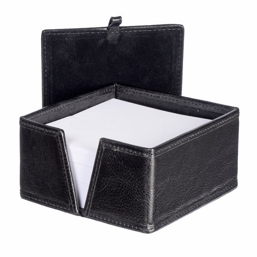 Leather Memo Holder Box