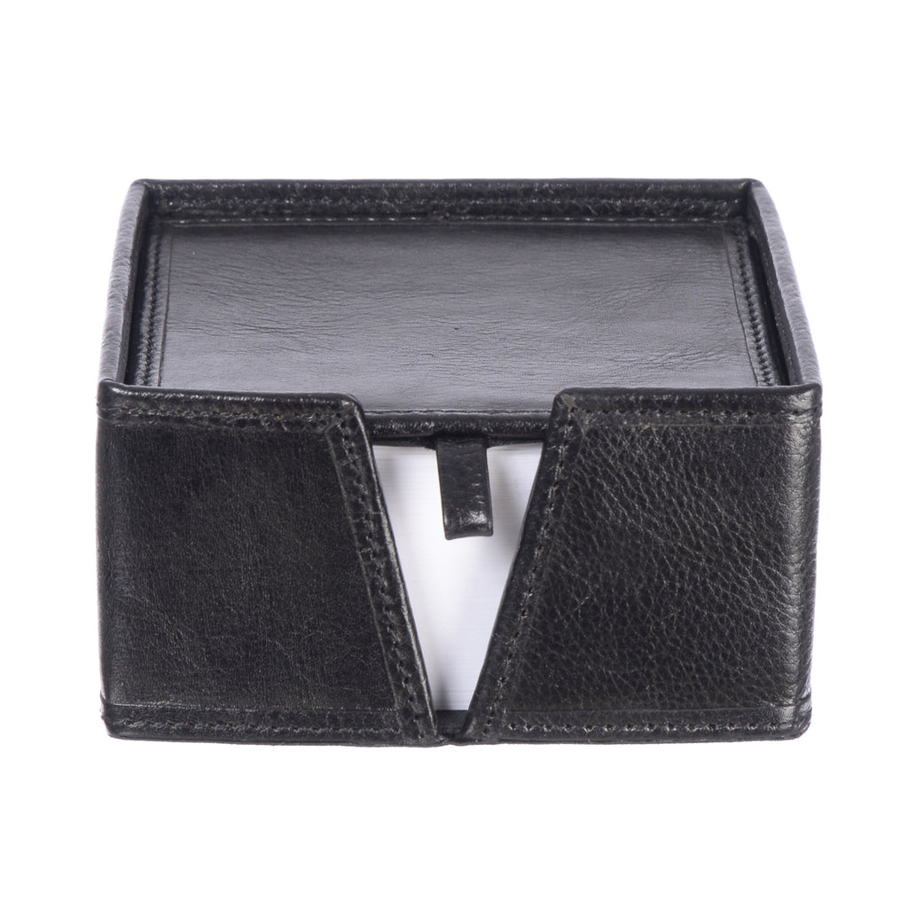 Leather Memo Holder Box
