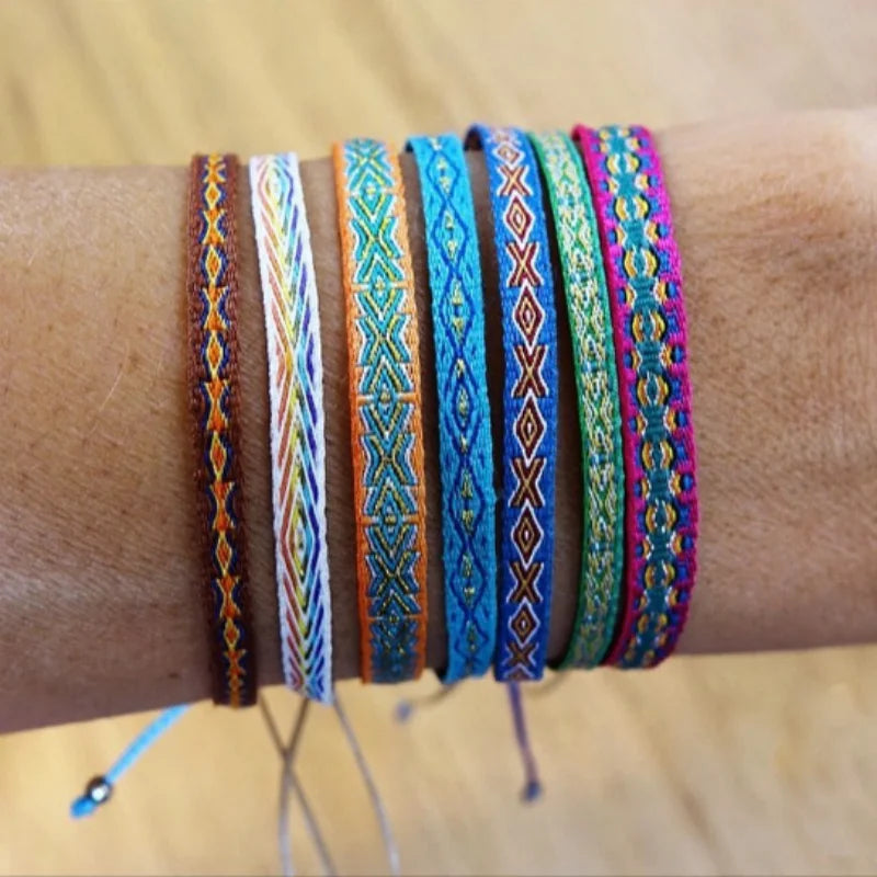 KKBEAD Wholesale Handwoven Bracelet Colombia Cloth Braided Wristband