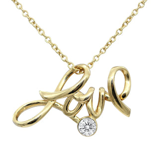 Love Necklace 24K Gold Plated with Crystal Pendant by Blue Asteria
