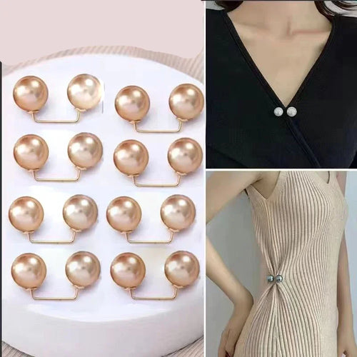 8PCS pearl non-slip safety pins Dress brooch decoration dress waist