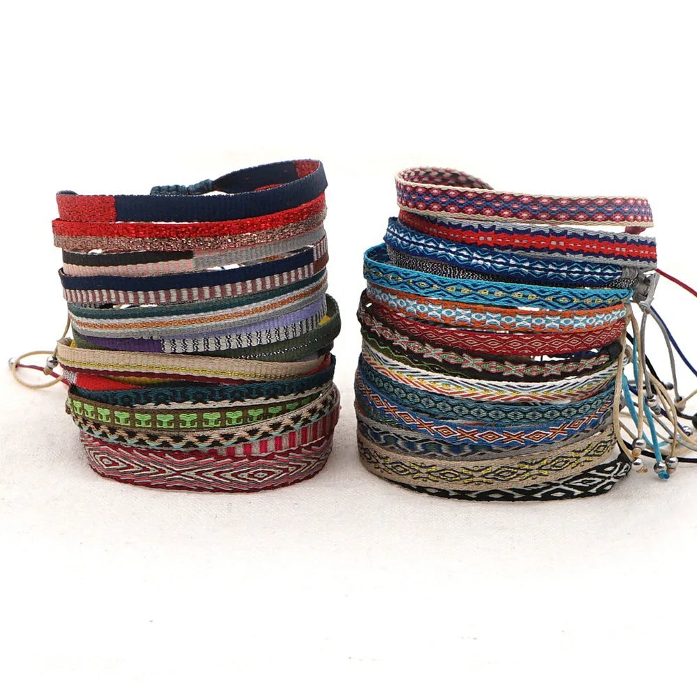 KKBEAD Wholesale Handwoven Bracelet Colombia Cloth Braided Wristband