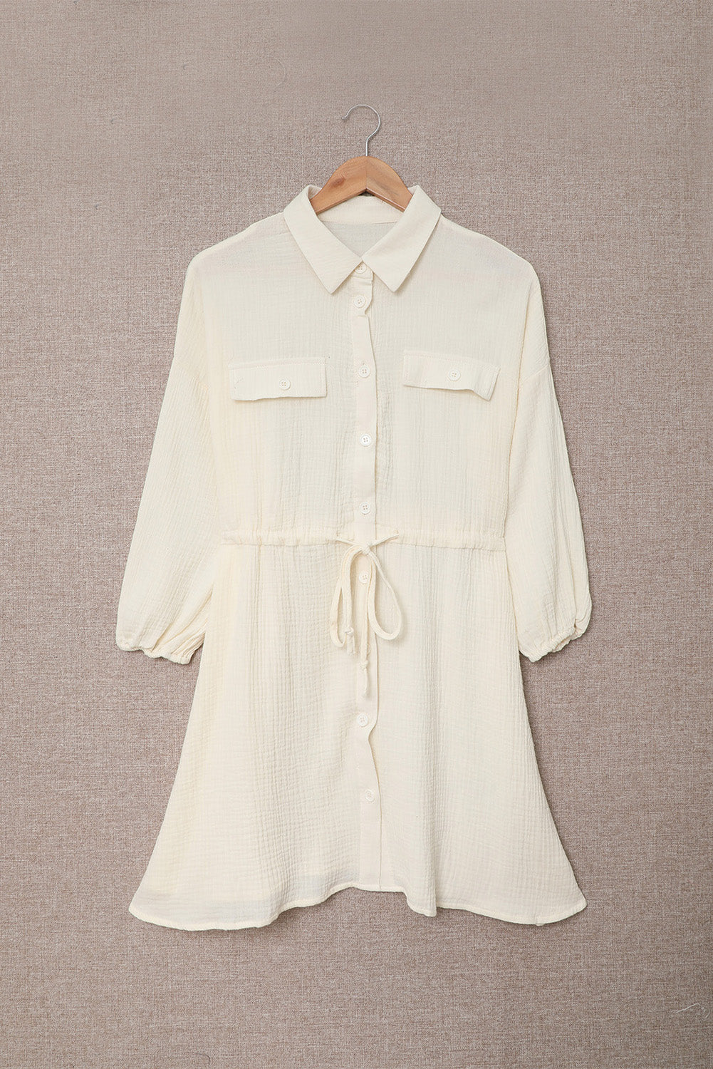 Apricot Tunic Shirt Dress