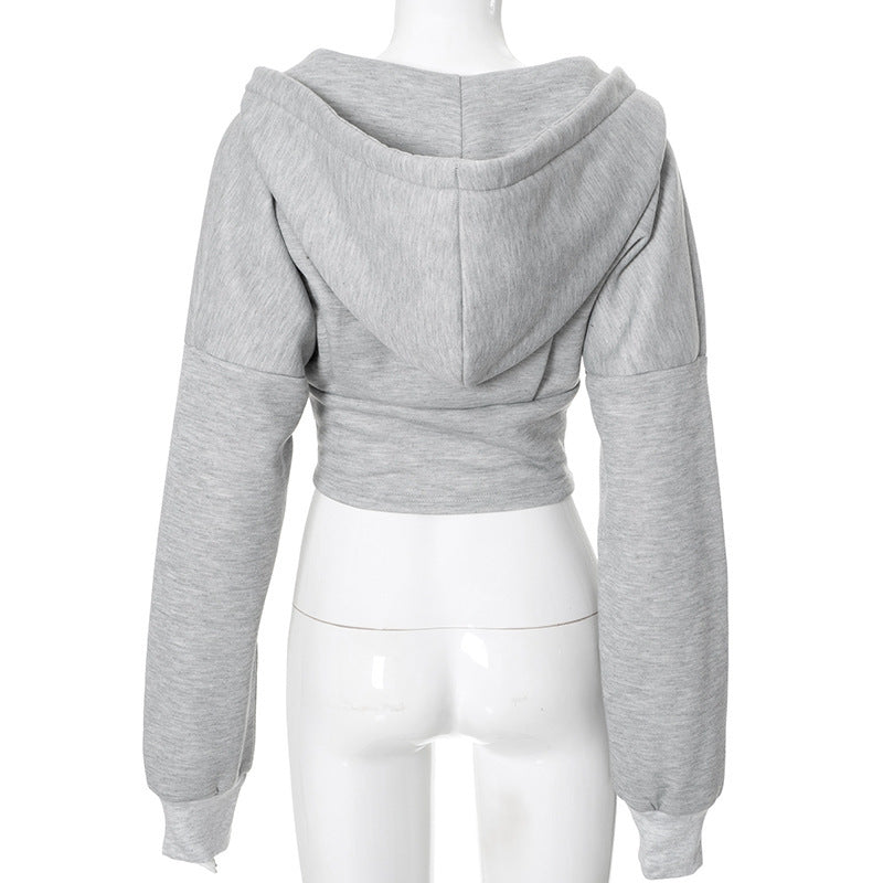 Zipper Hoodie Cardigan Y2K Ins Fashion Street Long Sleeve Corset