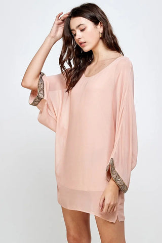 Batwing Sleeve Shift Dress by Indigo Arrowwood
