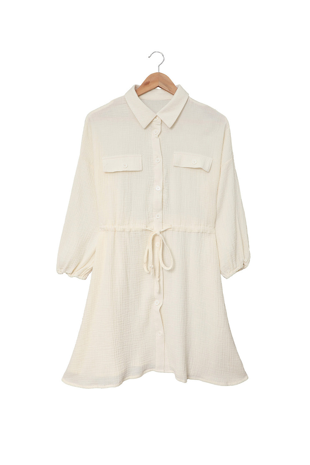 Apricot Tunic Shirt Dress
