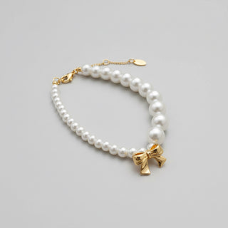 Dangle Bow Pearl Bracelet