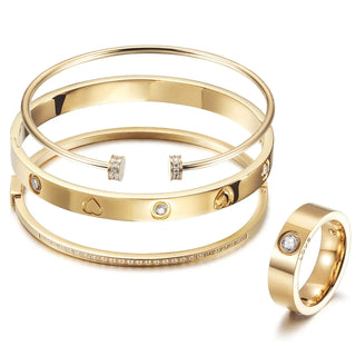 Layered Bangle Ring Set by Lavender Phoebe