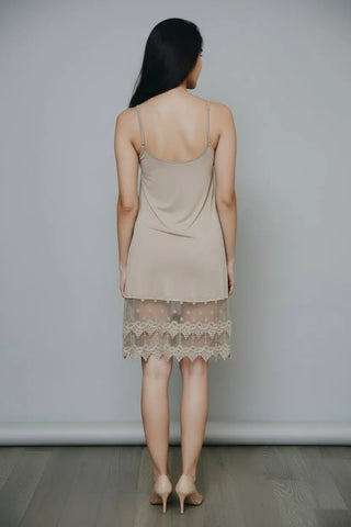 Polkadot Lace Slip Dress by Periwinkle Aether