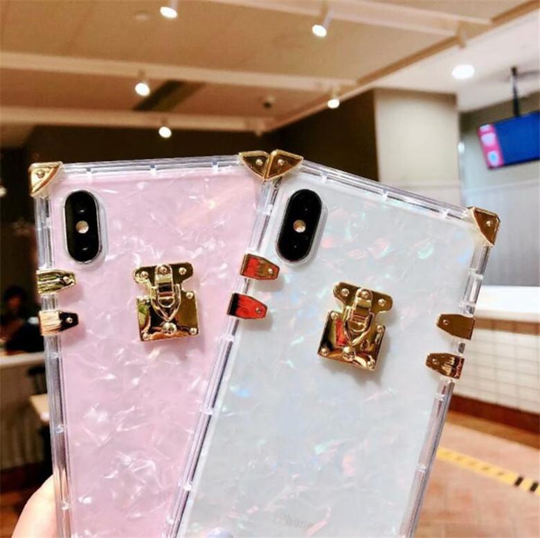 Luxury Square Clear TPU Cases For iPhone 12 11 Pro Max Shockproof Soft