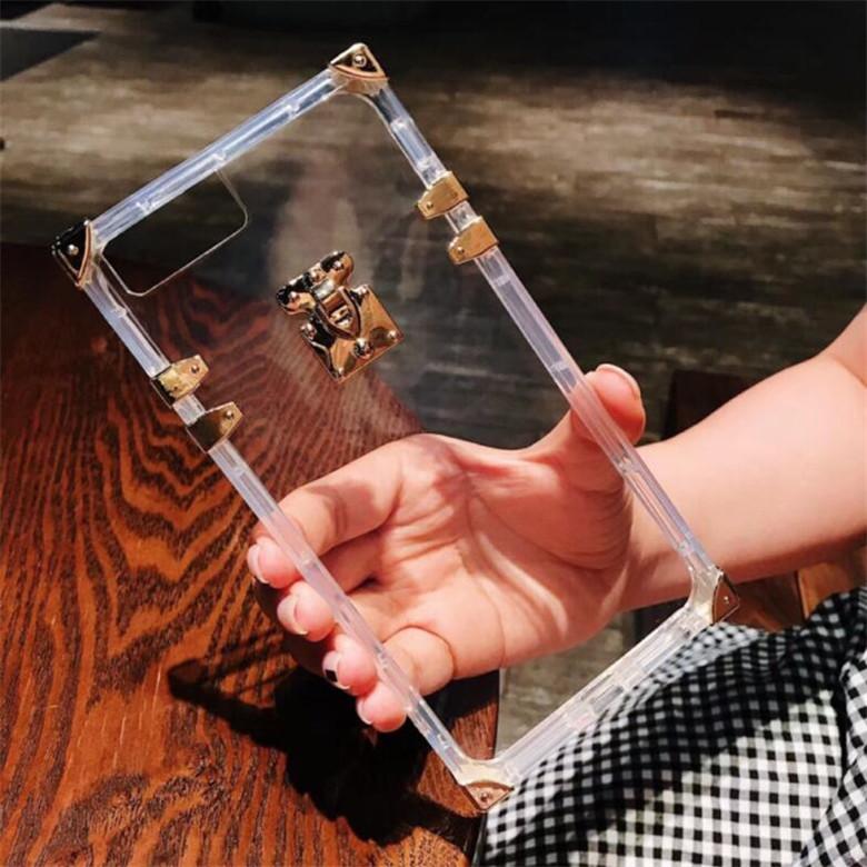 Luxury Square Clear TPU Cases For iPhone 12 11 Pro Max Shockproof Soft